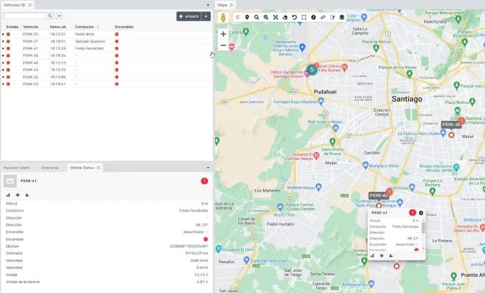 Plataforma y reportes de identificación de conductores