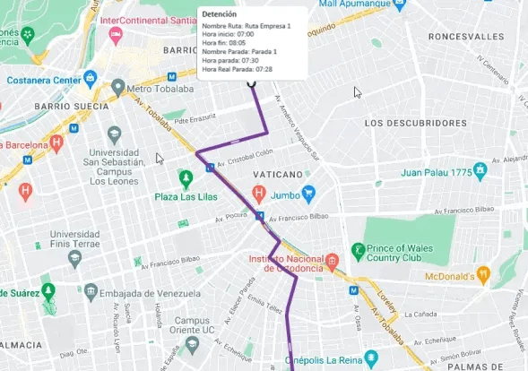 Gestión de rutas de buses